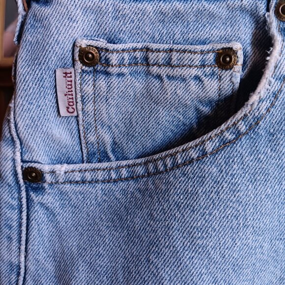 Carhartt Vintage 48x32 Jeans Mens WOrk Trash Fade Relaxed Fit Denim - Picture 4 of 6